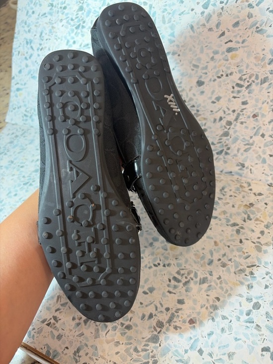 Coach Felisha Black Signature Loafers Size 6 Patent Trim Driving Flats - Picture 5 of 7